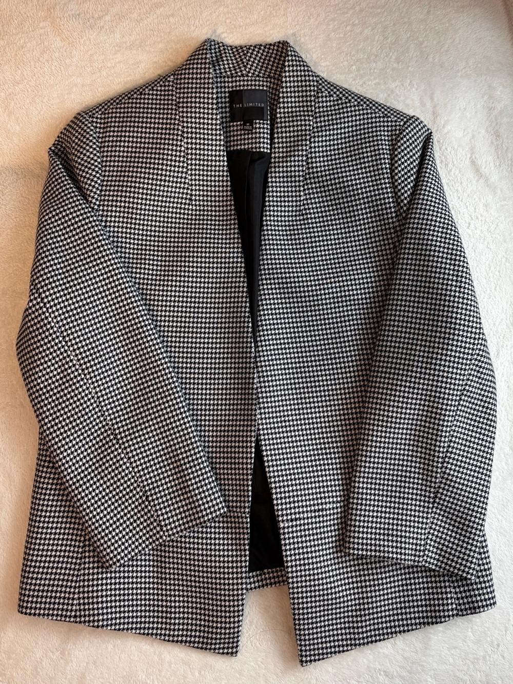 The Limited Black & White Houndstooth Blazer